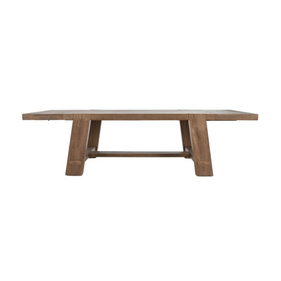 Danzell Butterfly Leaf Solid Oak Trestle Dining Table