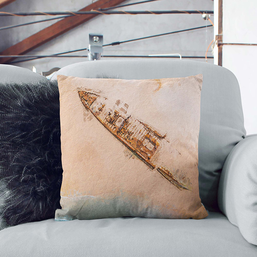 Shipwreck Beach in Australia Cushion with Filling