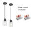 Modern Black Farmhouse Clear Glass Cylinder Pendant Lights - 3 Pack, 4.75" Shade, 2×58" Cord for Kitchen Island Decor-1233406992