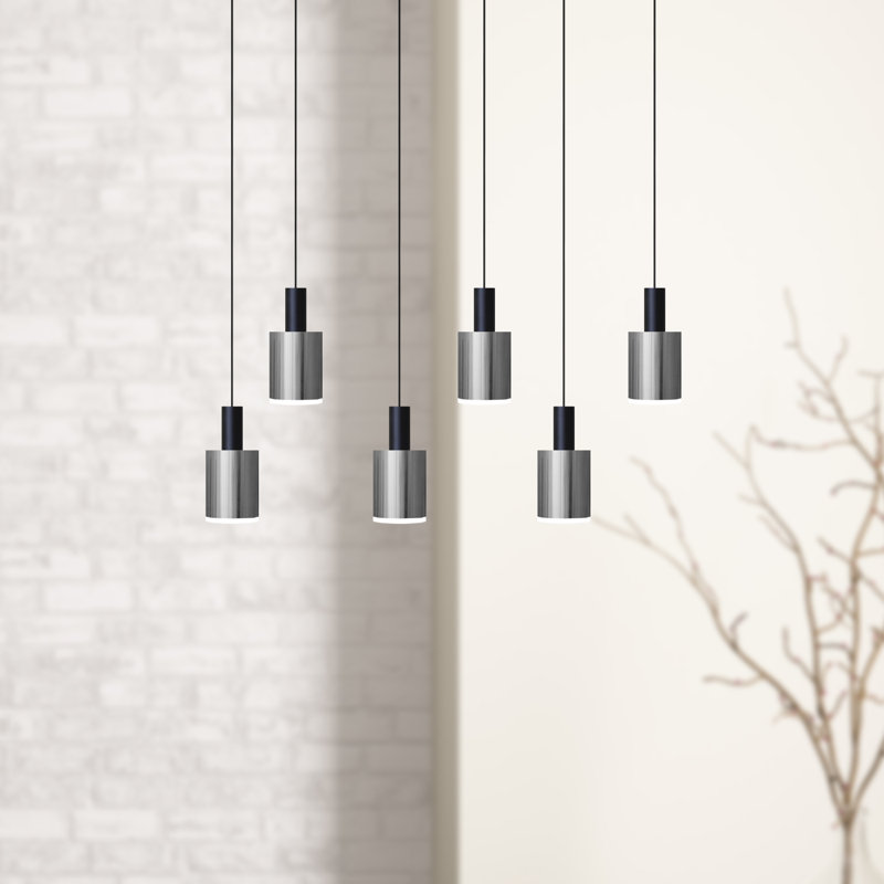 Essoura 6 - Light Cluster Pendant, Black/Nickel