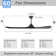 3-Blade Indoor Smart Ceiling Fan with Light and Remote/APP Control,3 LED Colors,6 Speed Noiseless DC Motor,Timer