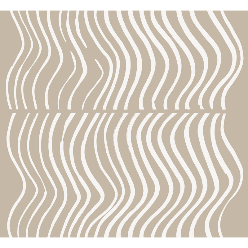 Silkkikuikka Abstract Paper/Non-Woven Wallpaper Roll, Flax