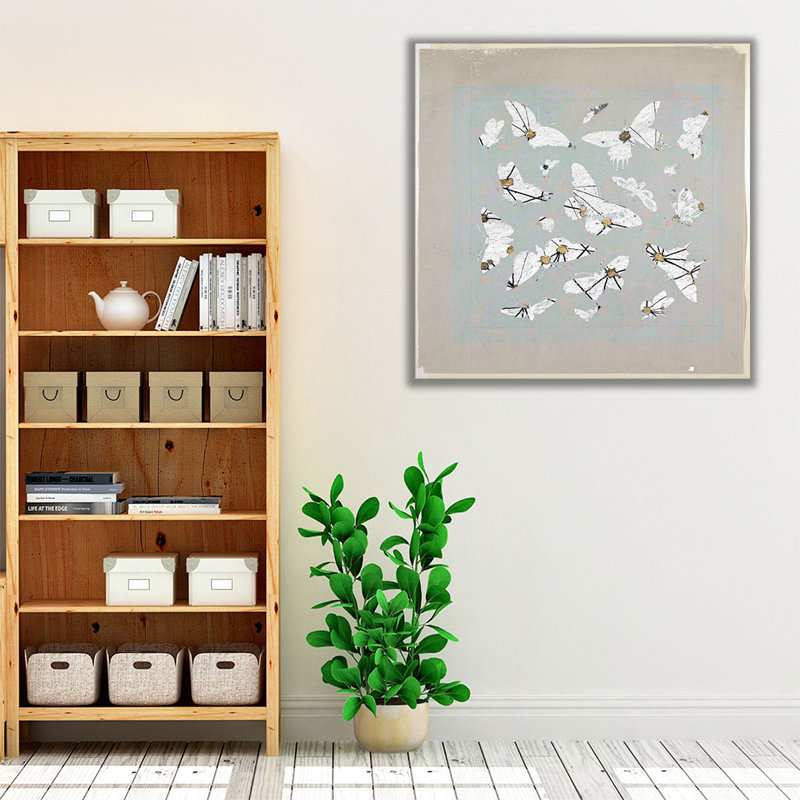 19ème siècle, constellations de papillons III - impression sur toile, H 16 po x l 16 po