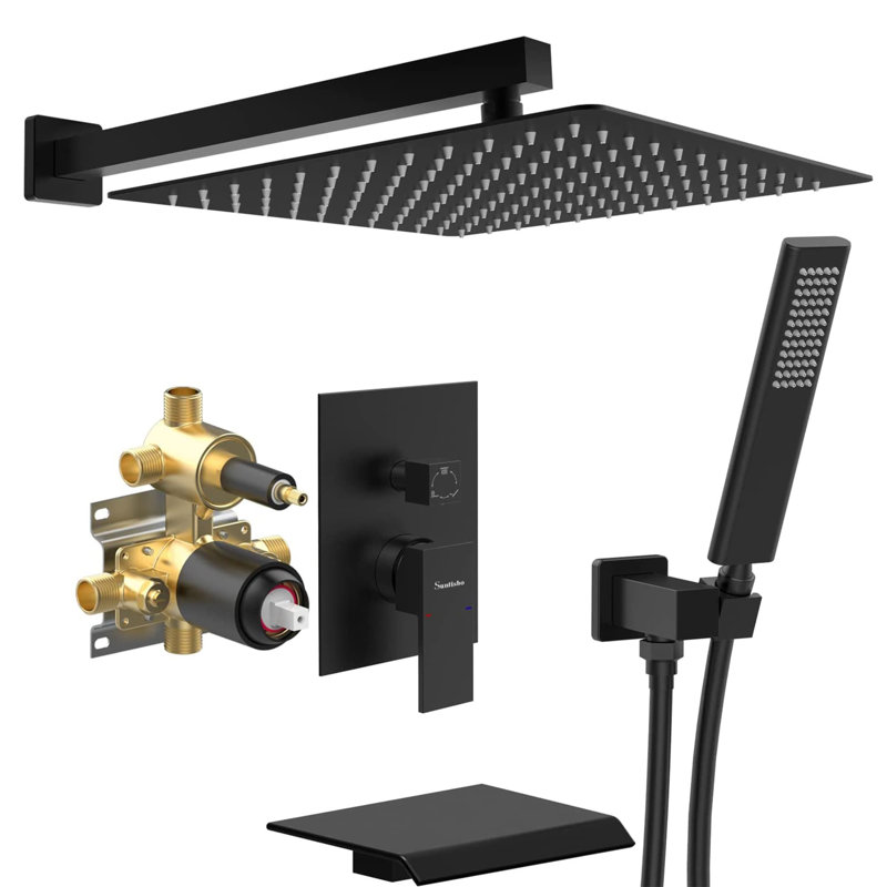 Robinet de douche mural seulement avec valve brute