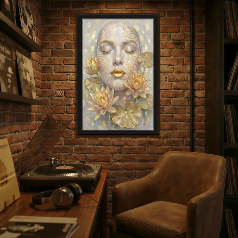 Plantes et fleurs Fleurs et visage serein, H 18 po x l 12 po