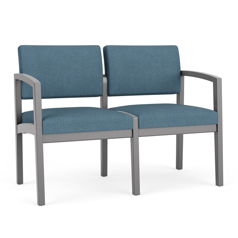Canapé 2 places Lenox en bois, Étain, Blueprint Denim