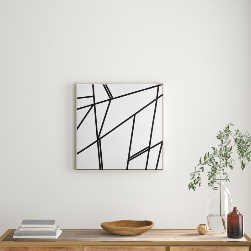 Geometric 7 by Chalie MacRae - Print on Canvas, 41cm H x 41cm W, Timber