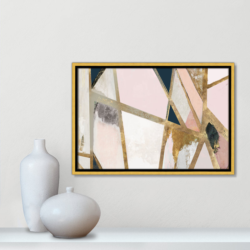 Warm Geometric II - Blush Version Print by Casa Fine Arts, Gold, 13.5" H x 19.5" W