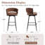 Tabouret de comptoir pivotant moderne avec design tissé-2006566761-2006566762