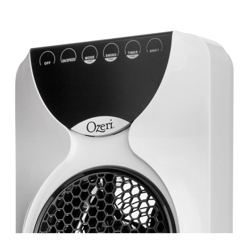 White 44" Oscillating Tower Fan with Remote Control