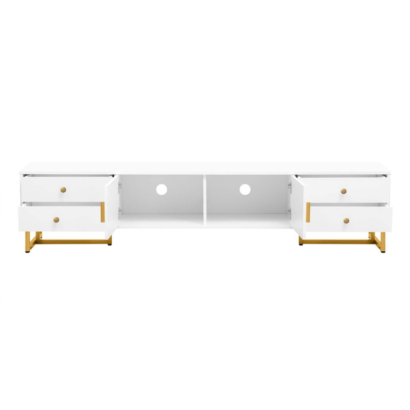 TV Stand For 65+ Inch TV, White