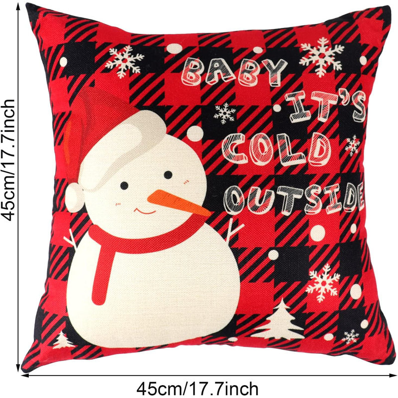 Snowman Square Cushion