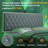Vintage Upholstered Platform Bed Frame With Star Galaxy Projector, LED Bed Frame, Adjustable Rivet Trim Headboard, Solid Wood Slats, No Box Spring Needed, Noise Free Sturdy, Khaleeq-1938595821