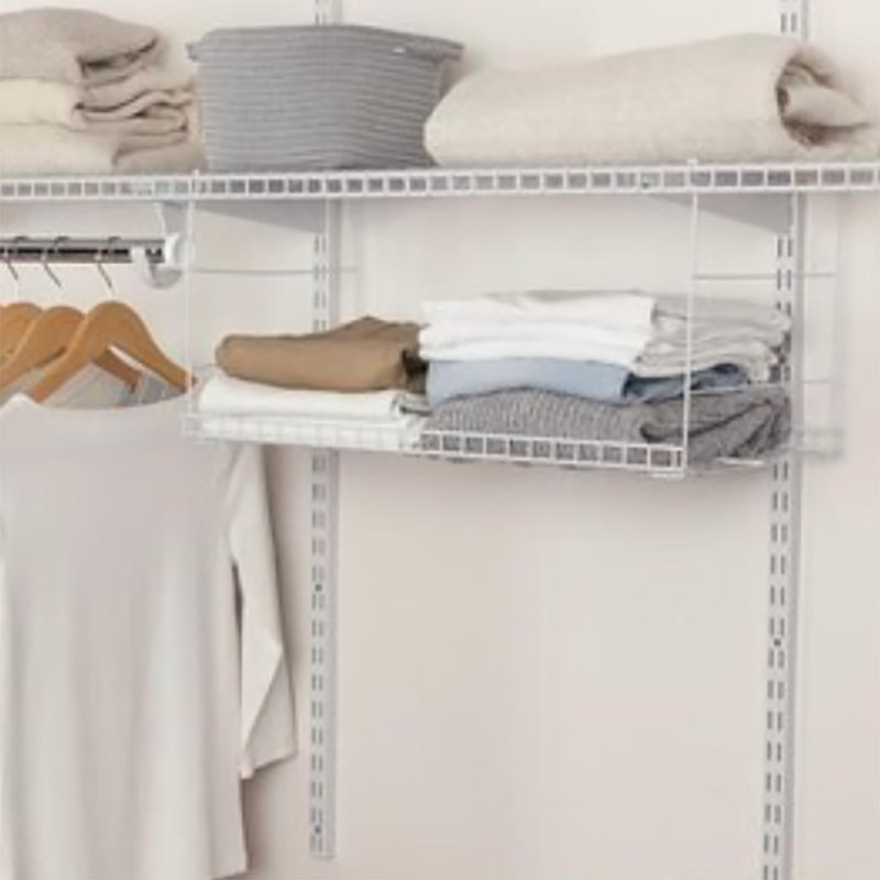 Système de configuration en métal pour garde-robe