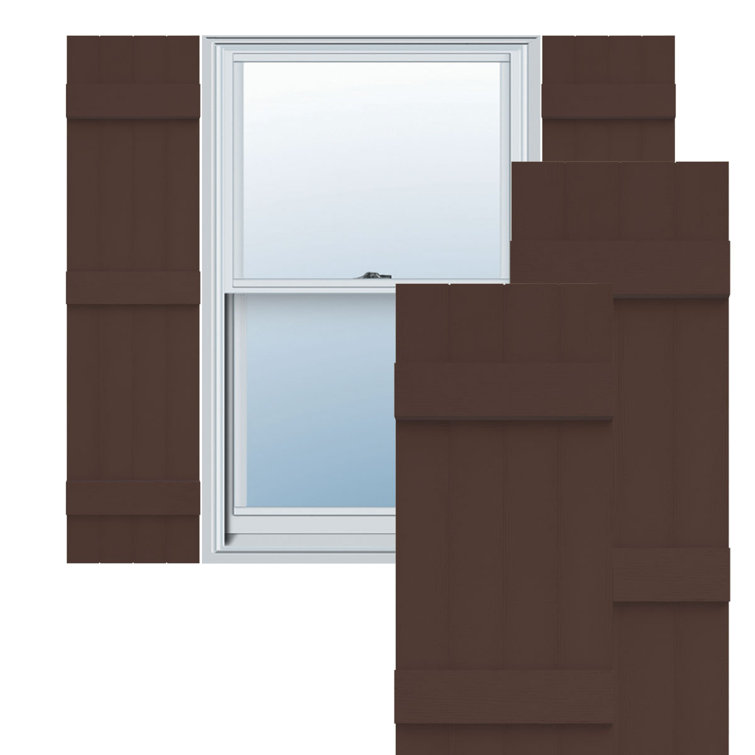 Lifetime Vinyl, Standard Four Board Joined, Board-n-Batten Shutters, w/Installation Shutter-Lok's & Matching Screws (Per Pair)