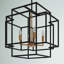 Lustre rectangulaire à 4 lumières-37315522