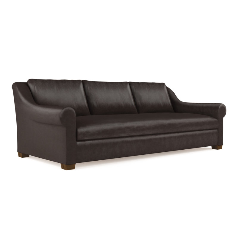 Canapé Thompson, H 32 po x l 108 po x P 46 po, Cuir rétro chocolat, Patiné