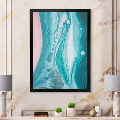 Marbre luxueux turquoise fluide Art III - décoration murale moderne sur toile
