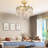 20 inch Modern Ceiling Fan with Lights,Gold Flush Mounted Ceiling Light Fixture with Glass Shade Remote Control for Bedroom Living Room,4*E26 Bulb excl.-2079332761