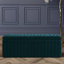 Lux Striped Wide Velvet Rectangle Solid Color Standard Ottoman Box with Storage