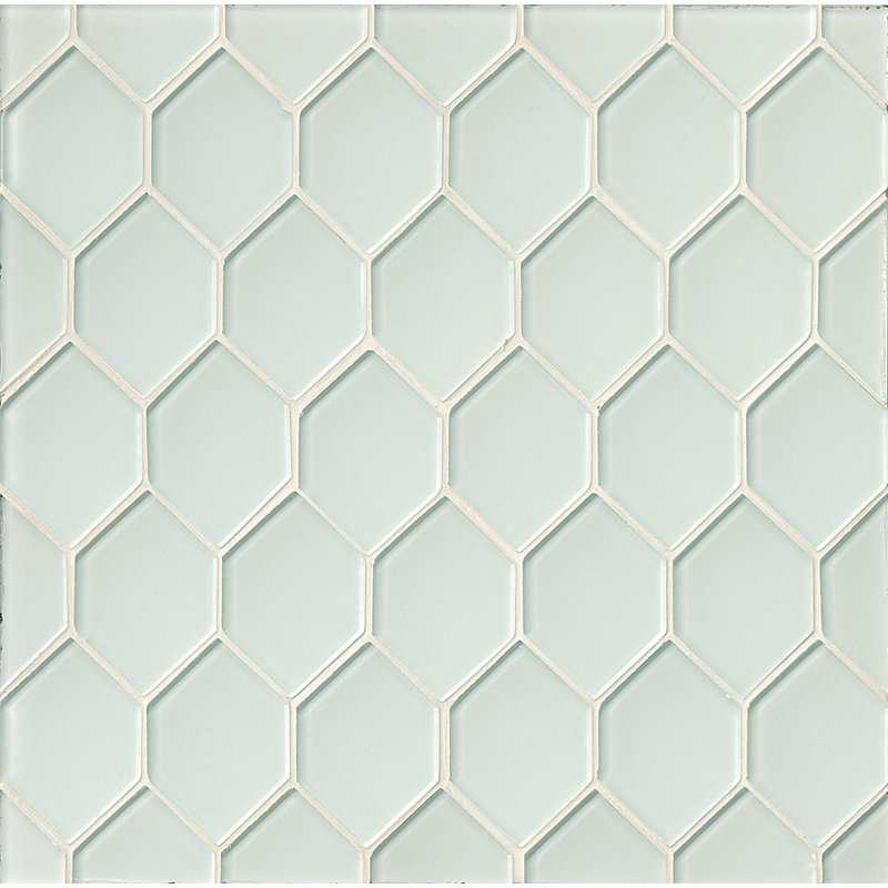 SAMPLE - La Palma Glass Mosaic Tile in Blue, White