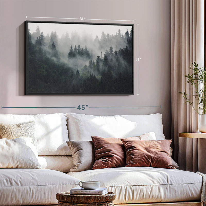 " Misty Forest Mountain ", 31" H x 21" W
