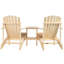Chaise Adirondack en bois pour deux