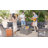 Emroy 8 - Person Wicker/Rattan Sectional Seating Group with Lighted Coffee Table and Swivel Chairs, All Weather Modular Outdoor Conversation Set with Cushions-805353038-805353032