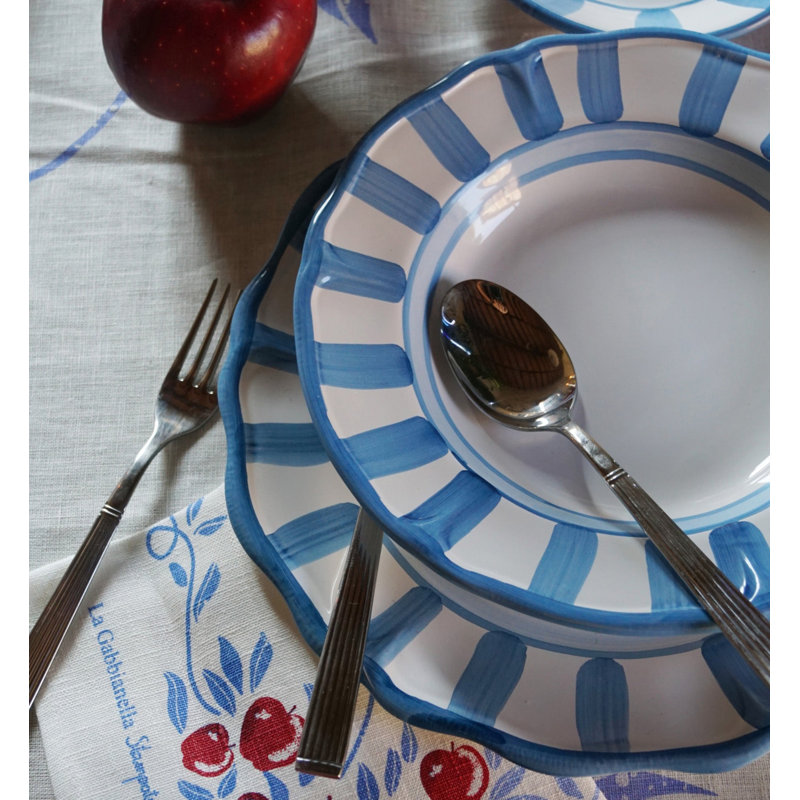 Rimini Pasta Bowl, Blue/White