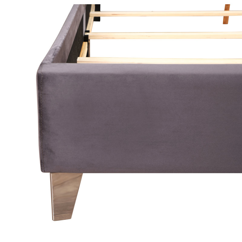 Ashe Upholstered Standard Bed, King, Gray