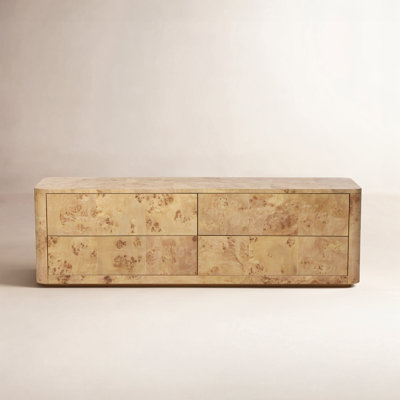 Lisle 6 Drawer Dresser-Natural Mappa Burl