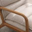 65.5cm Wide Modern Solid Wood Frame Upholstered Armchair with Lumbar Support Pillow-1775848782