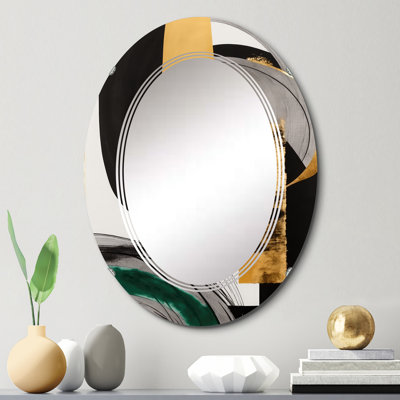 Phylica Modern Green Art Deco II - Miroir mural moderne transitionnel