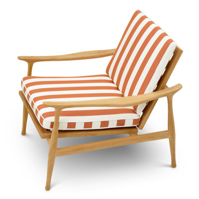 Outdoor Chair Manzo Natural Teak Incl Cushions