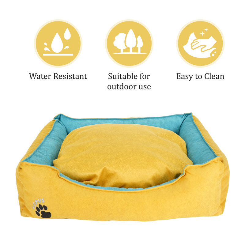 Panier de support pour chien, Moyen (l 23,6 po x P 17,3 po x H 7,1 po), Chameau / bleu