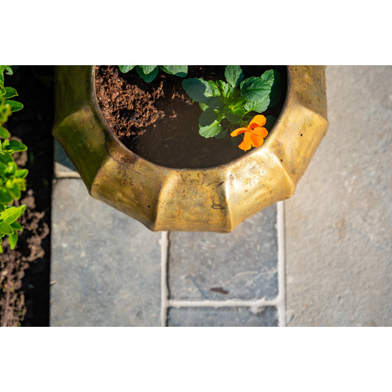 Meansville Metal Pot Planter, 15.5cm H x 24cm W  x 24cm D
