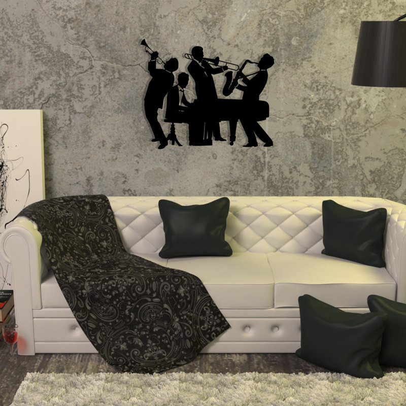 Accessoire mural élégant en métal, finition noire, 20,7 po x 17,1 po | Fabrication 100% métal, épaisseur: 0,05 pouce | Parfait pour la décoration intérieure, le design moderne et la décoration murale unique