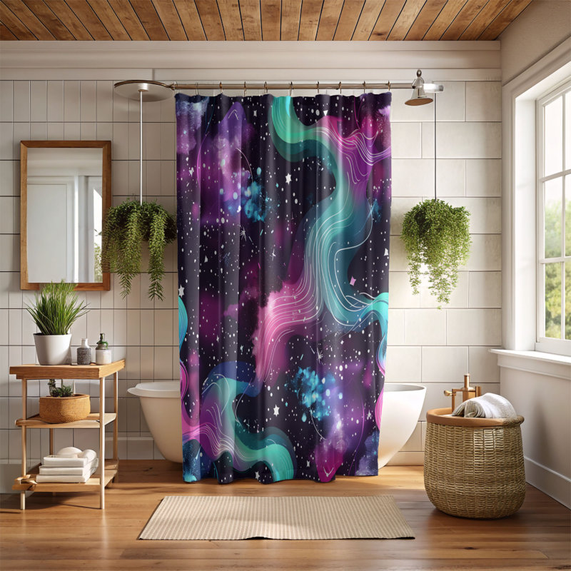 Rideau de douche Starry Glow - Premium, H 74 po x l 71 po