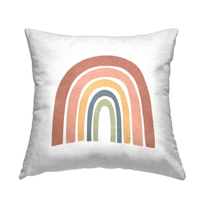 Boho Hued Rainbow Outdoor Printed Pillow by Lisa Nohren