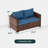 Shawhin 55.5'' Polyethylene (PE) Wicker Outdoor Patio Loveseat-1543825782