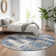Premium Machine Washable Cerrito Blue Rug