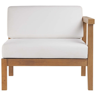 Muret Outdoor Patio Teak Wood Right-Arm Chair