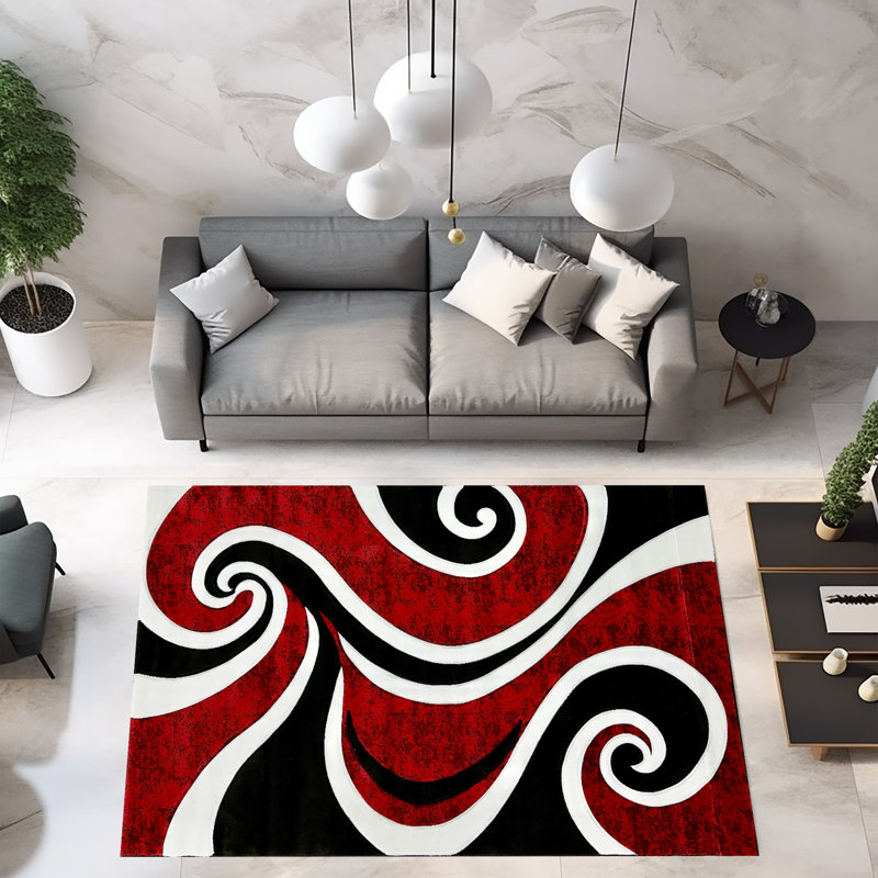 Mccampbell Abstract Indoor Rug, Rectangle 2' x 4'