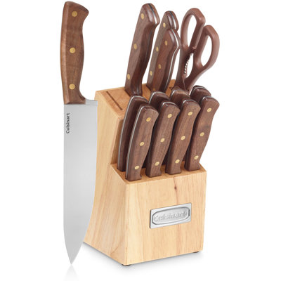 Cuisinart Advantage 14 Piece Triple-Rivet Knife Set and Wood Storage Block