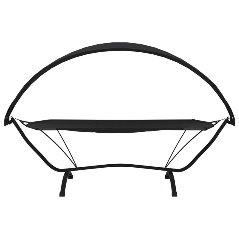 274cm Long Single Chaise with Cushions, Black