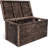 Adler Wicker Trunk Vintage Boho style Chest, Wooden Frame with Water Hyacinth Woven Construction