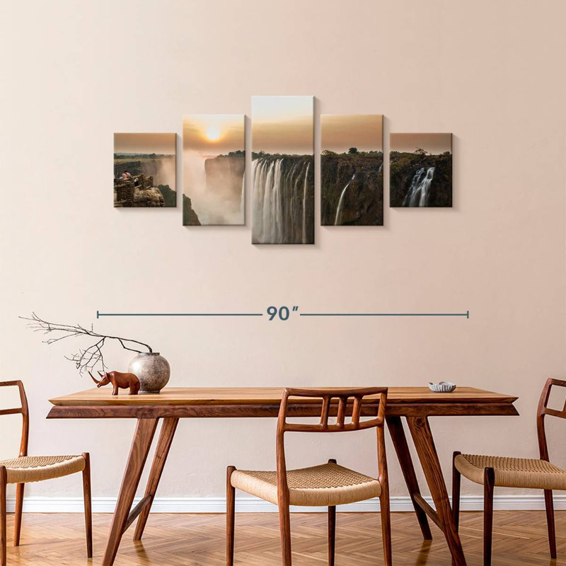 Victoria Falls Sunset, 36" H x 80" W