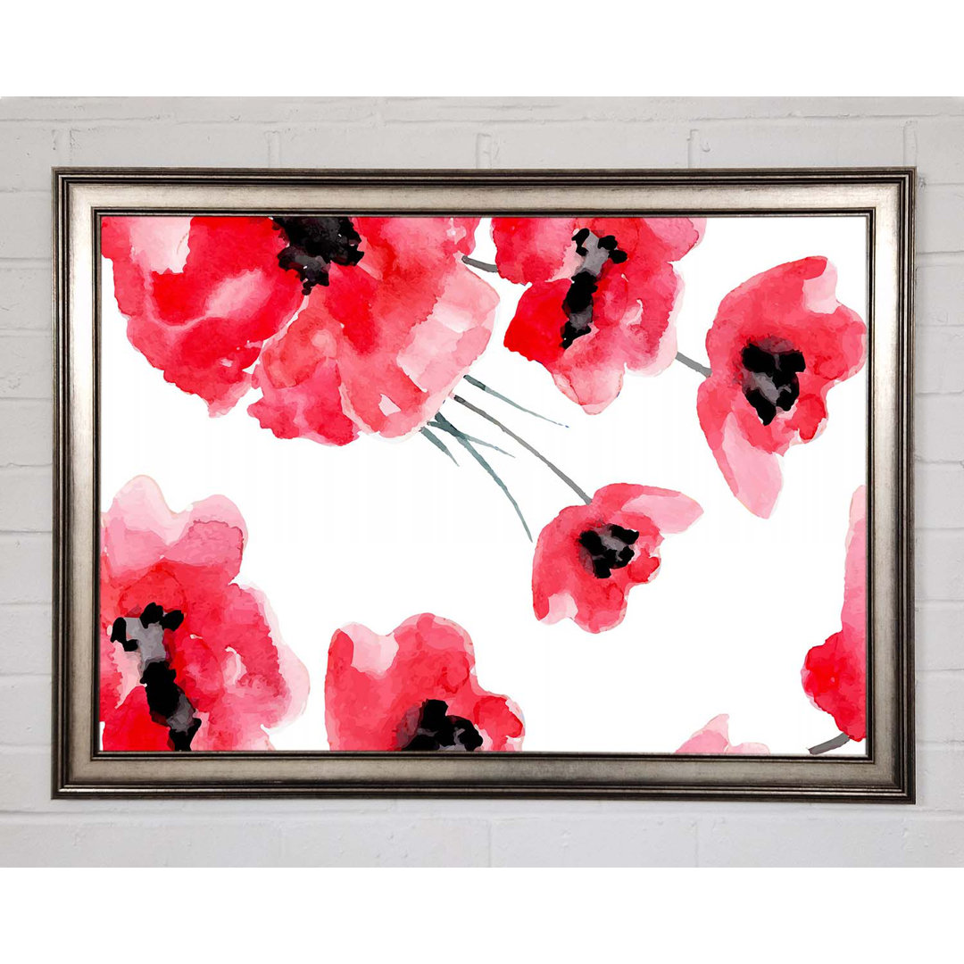 Gerahmtes Wandbild Just Poppies