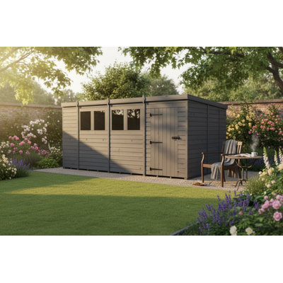 14x8 Pent Composite Shed