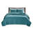 3 Piece Quilt Set Teal King/Cal King